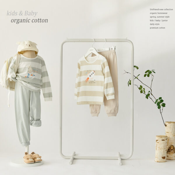 26SS/ชุดนอนเด็กแขนยาวขายาว Organic Cotton Toy Rabbit