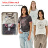 เสื้อยืด Mardi Mercredi SLIM RINGER T-SHIRT ACTIF EMBLEM
