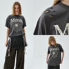 เสื้อยืด Mardi Mercredi TSHIRT FLOWERMARDI CRACKED DESTROYED